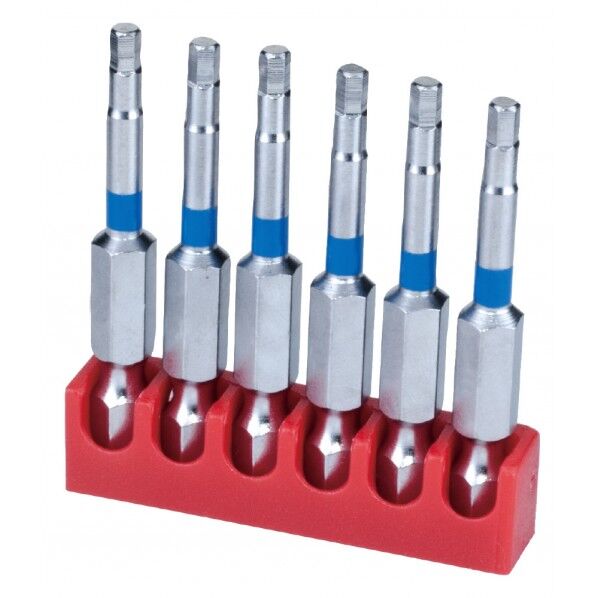 6本組 差込角1/4HEX 六角ロングビット 3.0mm