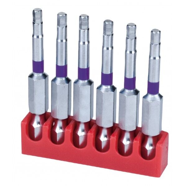 6本組 差込角1/4HEX 六角ビット HEX2.5mm