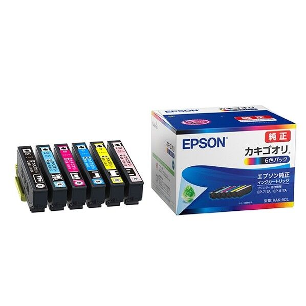 EPSON(エプソン) カラリオプリンター用 インクカートリッジ/カキゴオリ(6色パック) KAK-6CL 1点