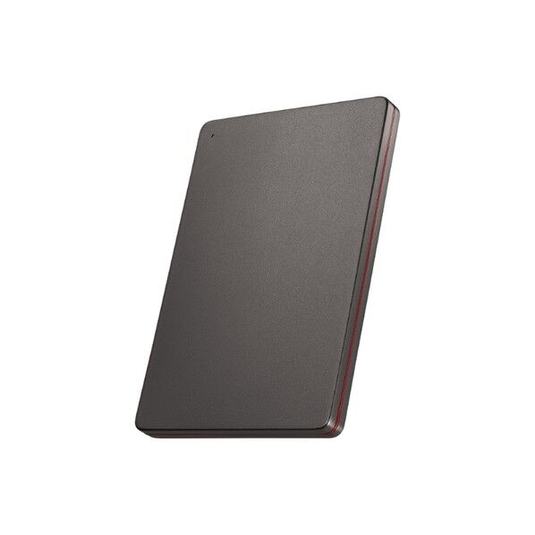 USB 5Gbps USB-A対応ポータブルHDD「カクうす」 Black×Red 1TB