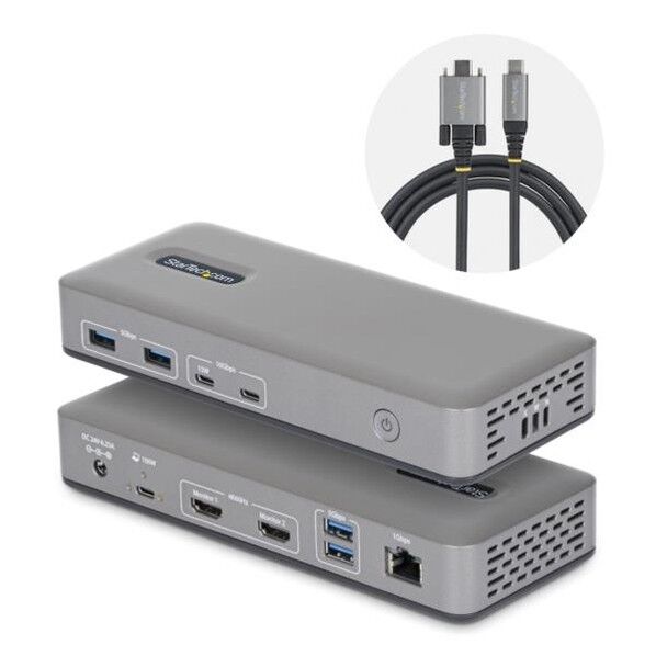 USB-Cドッキングステーション/2画面/4K60Hz HDMI/100W/USBハブ/LAN/Windows用