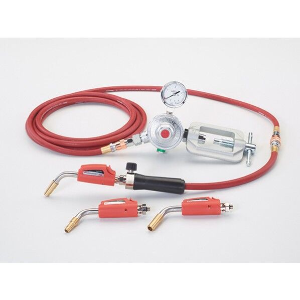 先端60°ワンタッチ着火式アセチレンバーナーキット3.6mホース・チップフルセット