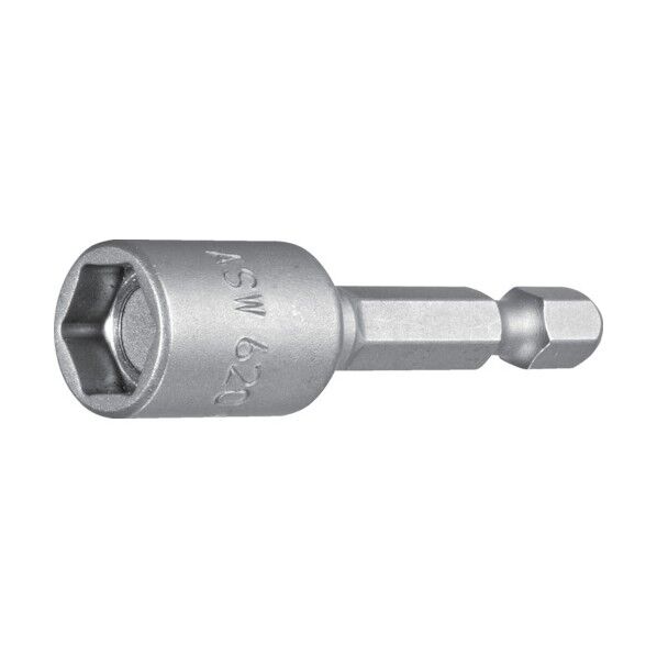磁石付きソケットビット 差込角6.35x対辺10.0mm 全長50mm