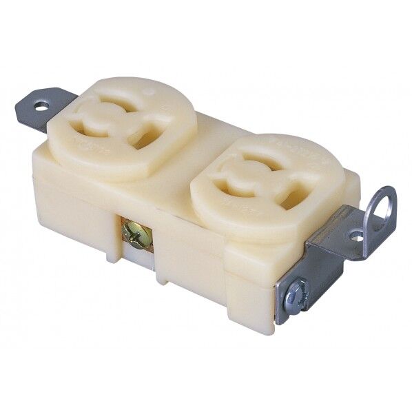 金具付抜止コンセント 白 2PE-WKN 1点