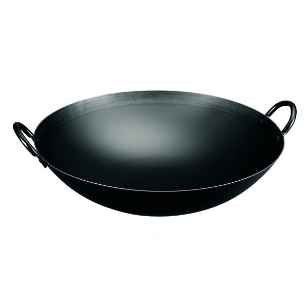 神田鉄鍋/鉄プレス両手中華鍋 30cm 内径×深さ×板厚mm:φ300×75×1.2 1点