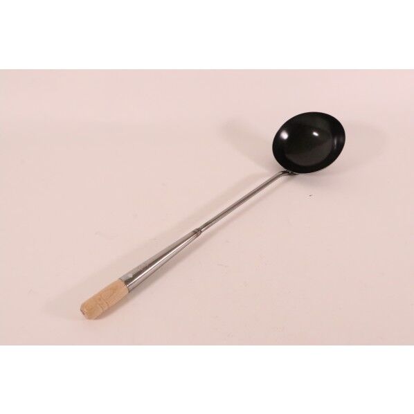 鉄目盛付中華お玉 中 頭径×柄長mm:φ120×383 1点