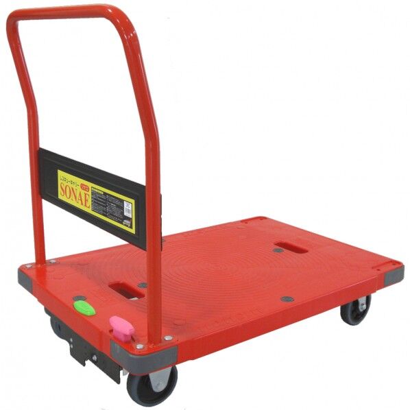 ナンシン 樹脂微音運搬車サイレントマスター レッド 台車(樹脂) DSK-R302B2 1個...