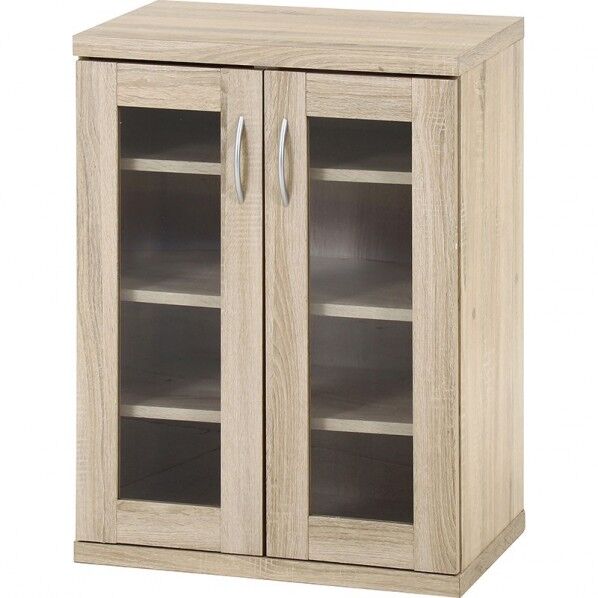 フジボウエキ ラルゴ キャビネット 約幅600×奥行415×高さ800mm オーク 73402 1台...