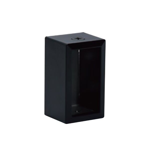 ブラックDC角パイプキャップ 40X20