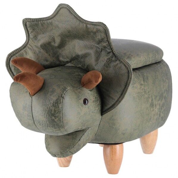 アニマルスツール収納付き ダイナソー グリーン