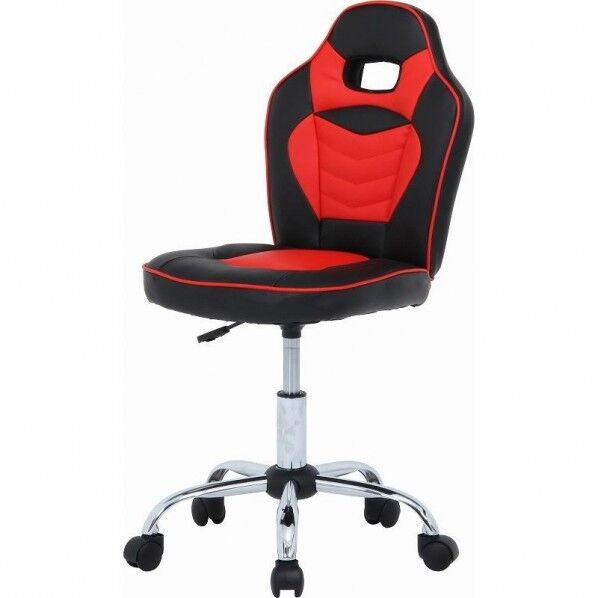 フジボウエキ レーシングチェア キッズ用 レッド 約幅500×奥行500×高さ825mm レッド 60700 1台...