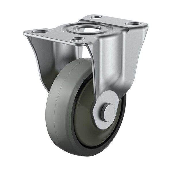 プレート式キャスター SUS-SJシリーズ (ナイロンホイールウレタン車) 固定