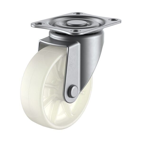 プレート式キャスター SUS-Sシリーズ (ナイロン車・ステンレス金具) 自在
