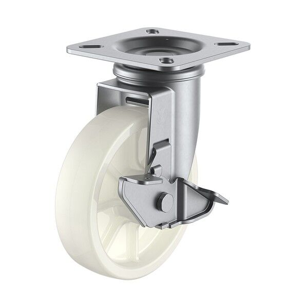プレート式キャスター SUS-Jシリーズ (ナイロン車) 自在ストッパー付