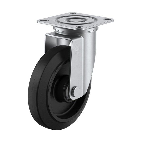 キャスターステンレス製自在車150径ナイロンホイルゴム車輪