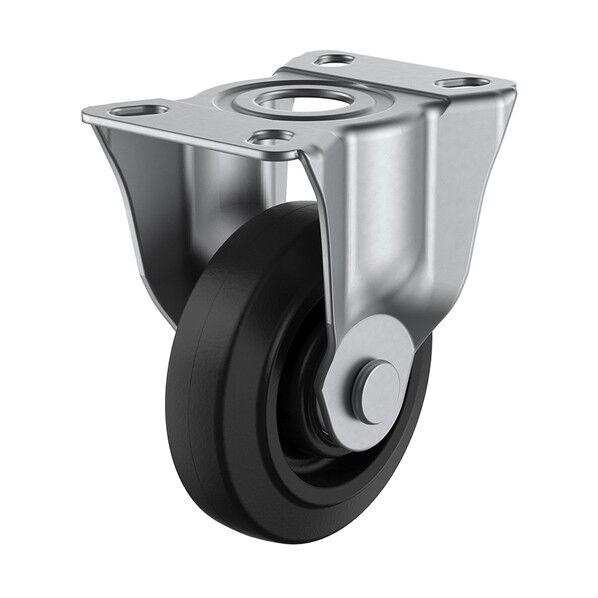 キャスターステンレス製固定車１００径ナイロンホイルゴム車輪 SUS-SK-100NR 1
