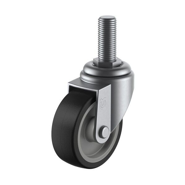 ねじ込みキャスターステンレス製自在車 ゴム車輪