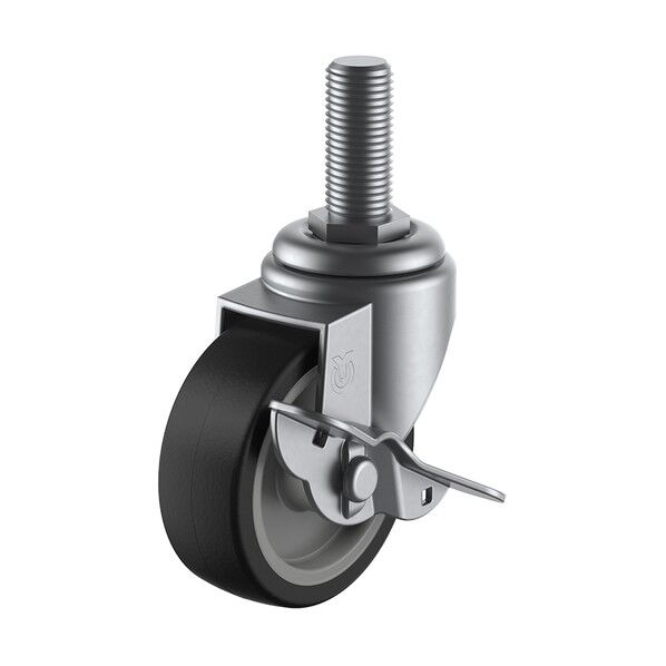 ねじ込みキャスターステンレス製S付自在車 ゴム車輪