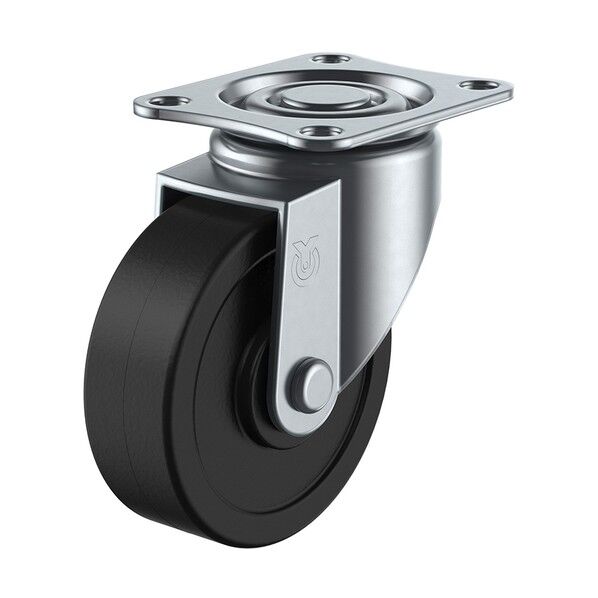 SG型キャスター 自在車プレート式 径65mm 導電ゴム車輪 SG-65RHE 1個