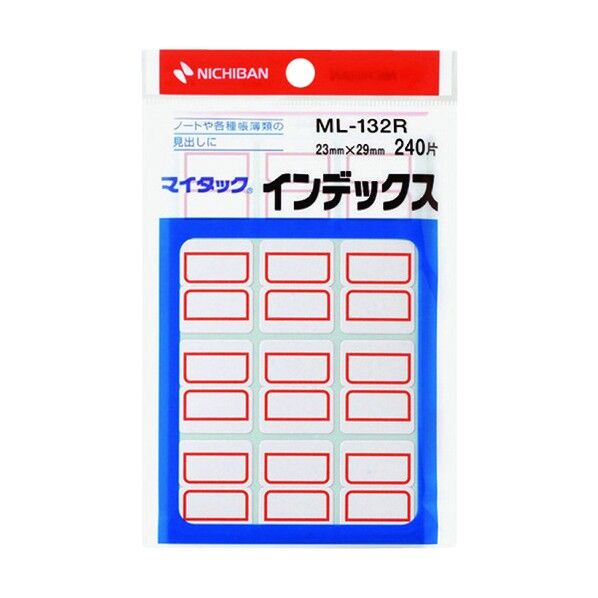 マイタックTM インデックス 手書き用 155 x 101 x 6 mm ML-132R 20枚