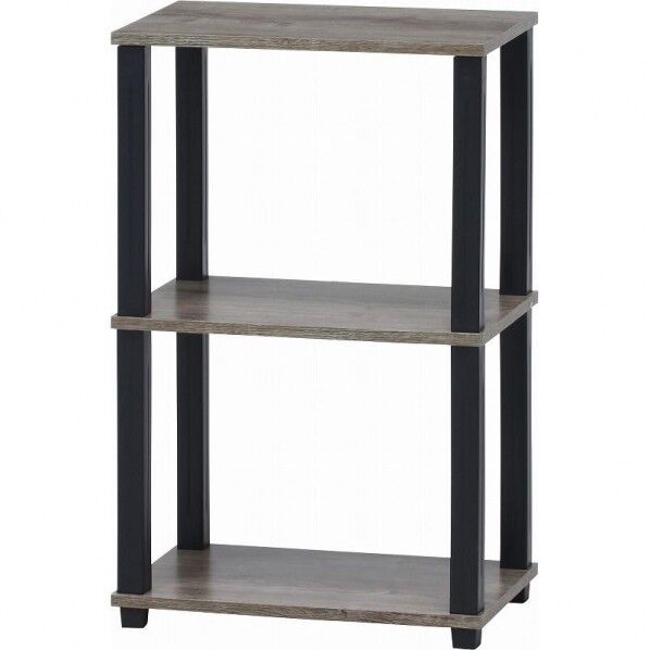 フジボウエキ フィット 3段ラック NA×BK 約幅470×奥行295×高さ757mm ナチュラル×ブラック 99770 1台...