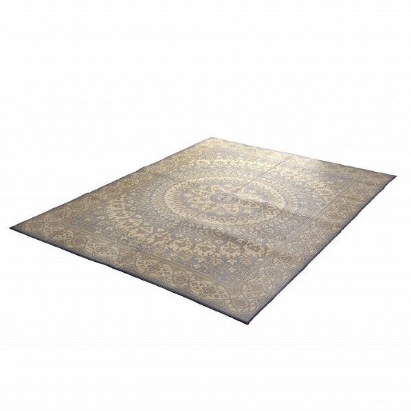 ラグ 正方形 夏用 ふっくら い草 191×191cm 1050530133604 グレーサークル 191×191cm 64-8039-47 1点