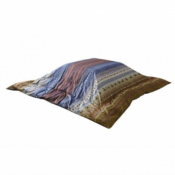 こたつ布団 カバー 洗える 正方形 ファスナータイプ ギャッベ柄 ノルディック マルチ 約215×215cm 1151290301506 マルチ 215×215cm 64-8044-09 1点