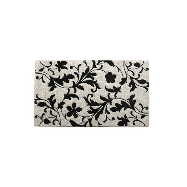 玄関マット トルコ ウィルトン 織り カービング 約50×80cm 抗菌防臭 消臭 へたりにくい エレガント 1311320031701 ブラック 50×80cm 64-8041-16 1点