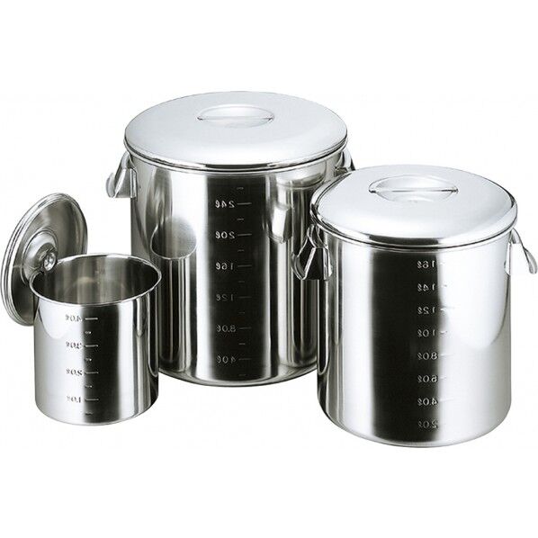 18-8キッチンポット(内蓋式・目盛付) SH-4640D 1点