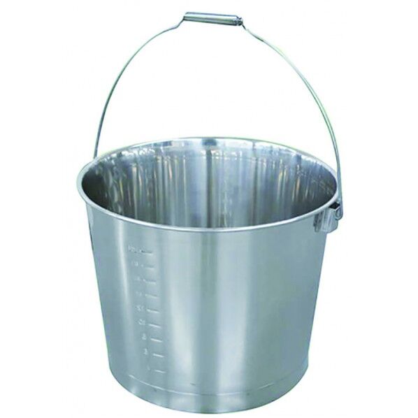 18-8目盛付バケツ(プレス・パイプ取手 SH-639BPH SA1772 1点