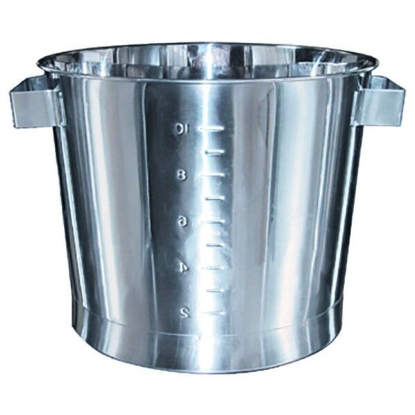 18-8取手付一体絞りバケツ(目盛付) SH-6939B-W 1点