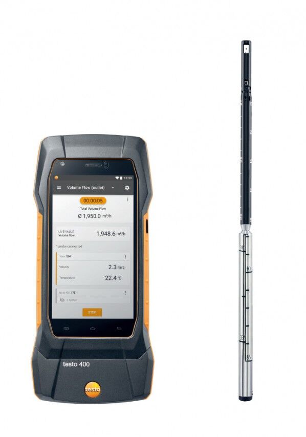 testo400 + 熱線式風速プローブ TD20-400-07 1点