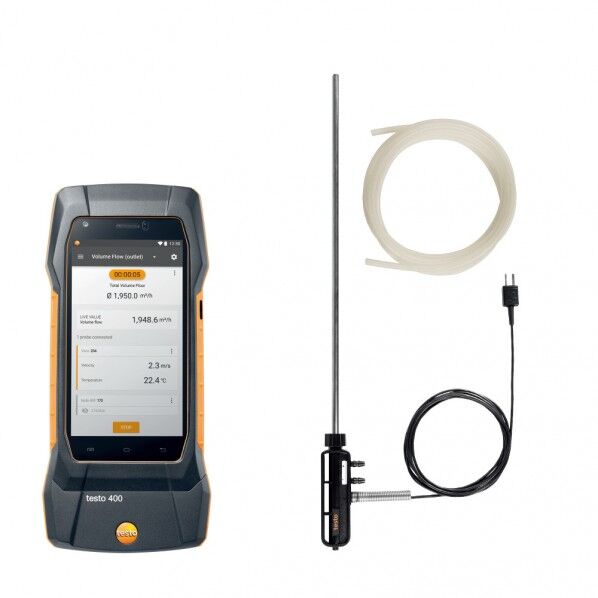 testo400 + 500mm 温度センサ付きストレートピトー管セット TD20-400-11 1点