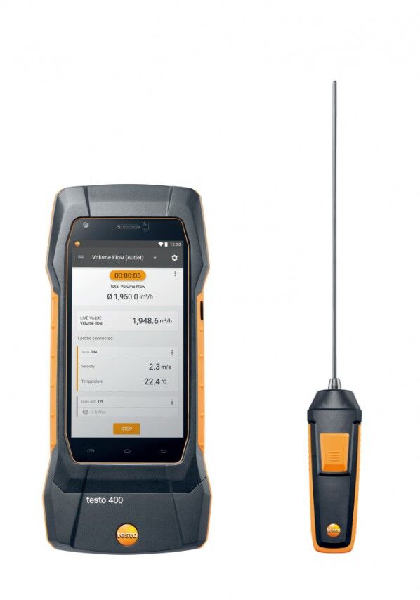 testo400 + Pt100 高精度温度プローブ TD20-400-12 1点