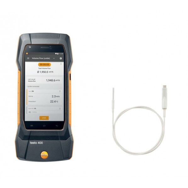 testo400 + Pt100 フレキシブル温度プローブ TD20-400-13 1点