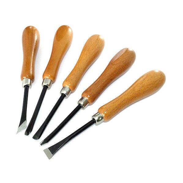 5PCS. ウッドカービングセット 全長160mm~165mm WCS-500 1点