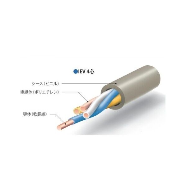 IEV ポリエチレン絶縁ビニルシースインターホン用ケーブル
