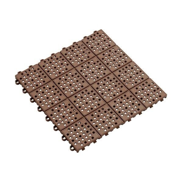 抗菌スノコ タッチマット2 茶 300×300mm
