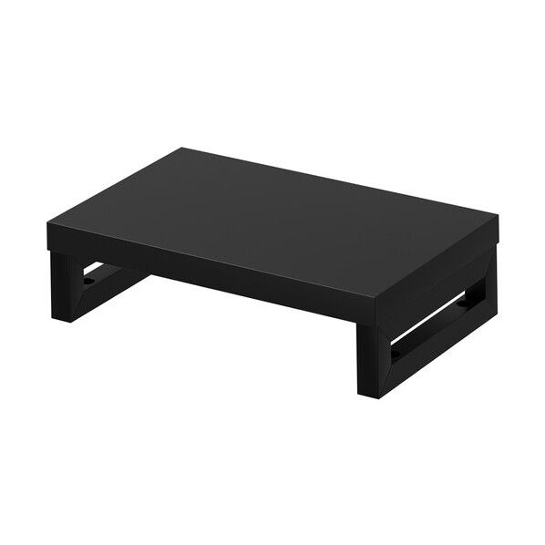 eモニタ台（角脚･黒天板）幅400×奥行250【受注生産品】