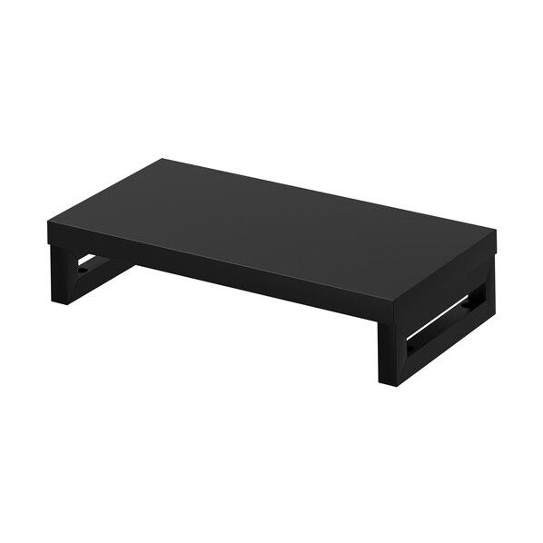 eモニタ台（角脚･黒天板）幅500×奥行250【受注生産品】