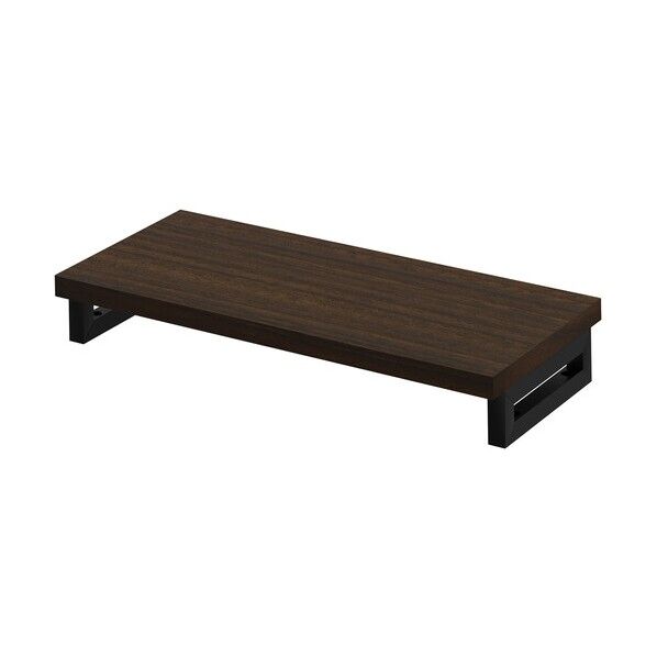 eモニタ台（角脚･濃い木目天板）幅700×奥行300【受注生産品】