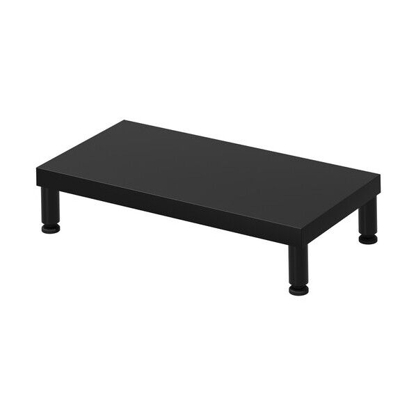 eモニタ台（丸脚･黒天板）幅500×奥行250【受注生産品】