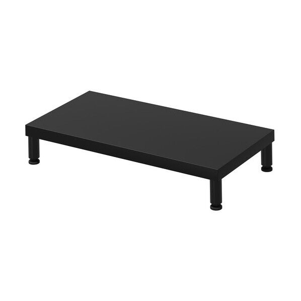 eモニタ台（丸脚･黒天板）幅600×奥行300【受注生産品】