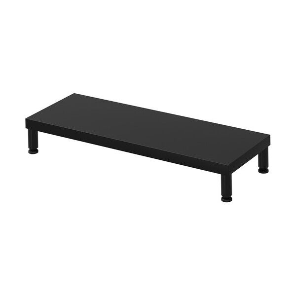 eモニタ台（丸脚･黒天板）幅700×奥行250【受注生産品】