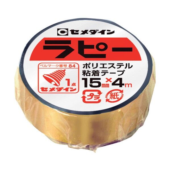 【期限切れ間近品】 ラピー 15mm×4m/シュリンク 金 （キラキラテープ） TP-259