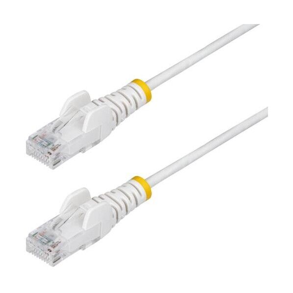 CAT6 LANケーブル/スリム/25cm/ホワイト/100W PoE/UTP/LSZH/より線/カテゴリ6 RJ45