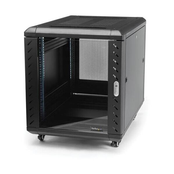 サーバーラック/キャビネット/12U/19インチ/取付奥行73．8cm/キャスター鍵付/ネットワークデータセンターラック