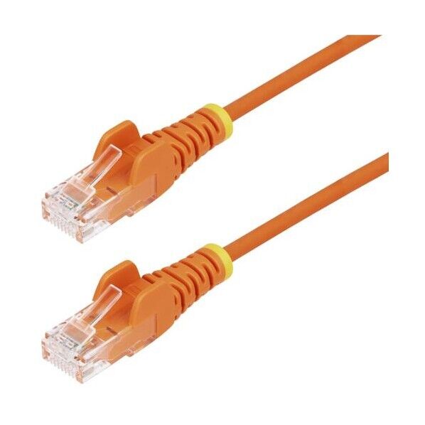 CAT6 LANケーブル/スリム/25cm/オレンジ/100W PoE/UTP/LSZH/より線/カテゴリ6 RJ45