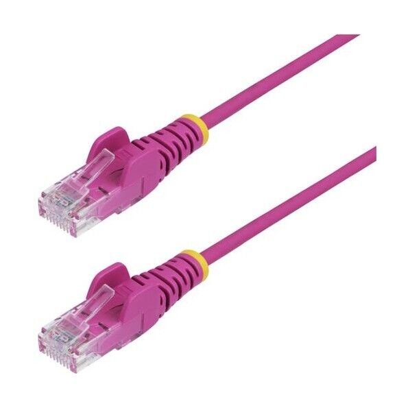 CAT6 LANケーブル/スリム/25cm/ピンク/100W PoE/UTP/LSZH/より線/カテゴリ6 RJ45