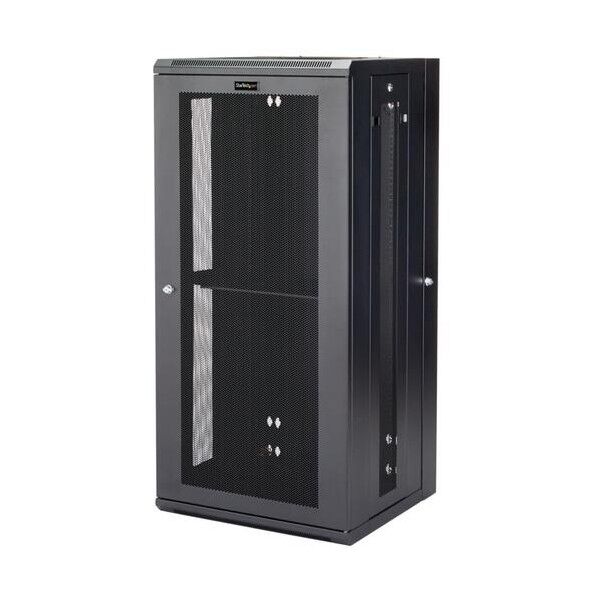 サーバーラック/壁掛型キャビネット/26U/4ポスト/取付奥行40cm/耐荷重90kg/ヒンジ付/ネットワーク機器用